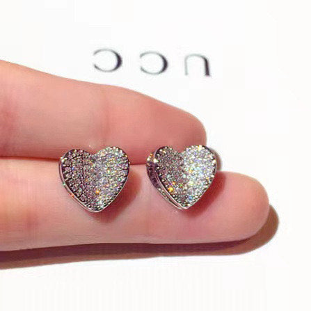 Scentorya Silver Plated Studded With Zirconia Diamond Earrings