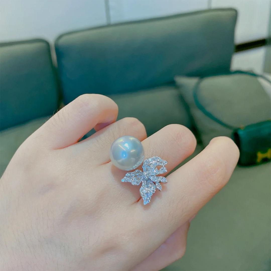 Scentorya silver plated studded with cubic zirconia diamond ring