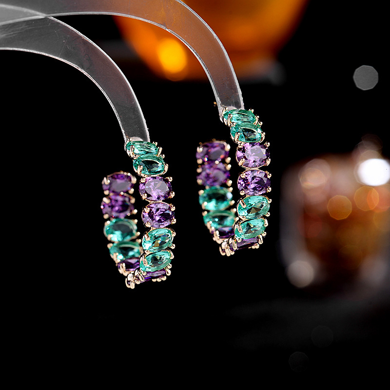 Scentorya Silver Plated Studded With Zirconia Diamond Earring