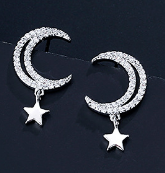 Scentorya Silver Plated Studded With Zirconia Diamond Earrings