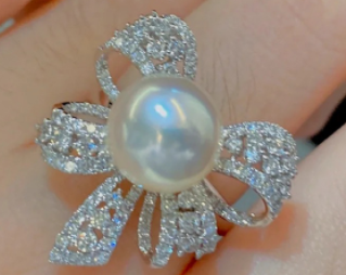 Scentorya silver plated studded with cubic zirconia diamond ring
