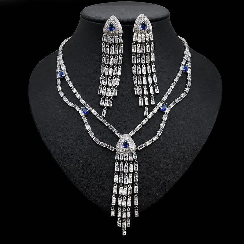 Scentorya Silver Plated Studded With Zirconia Diamond With Multi Colour Necklace