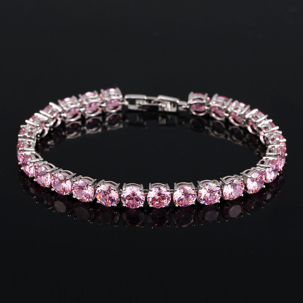 Scentorya Silver Plated Studded with Zirconia Diamond With Multi Stone Bracelate