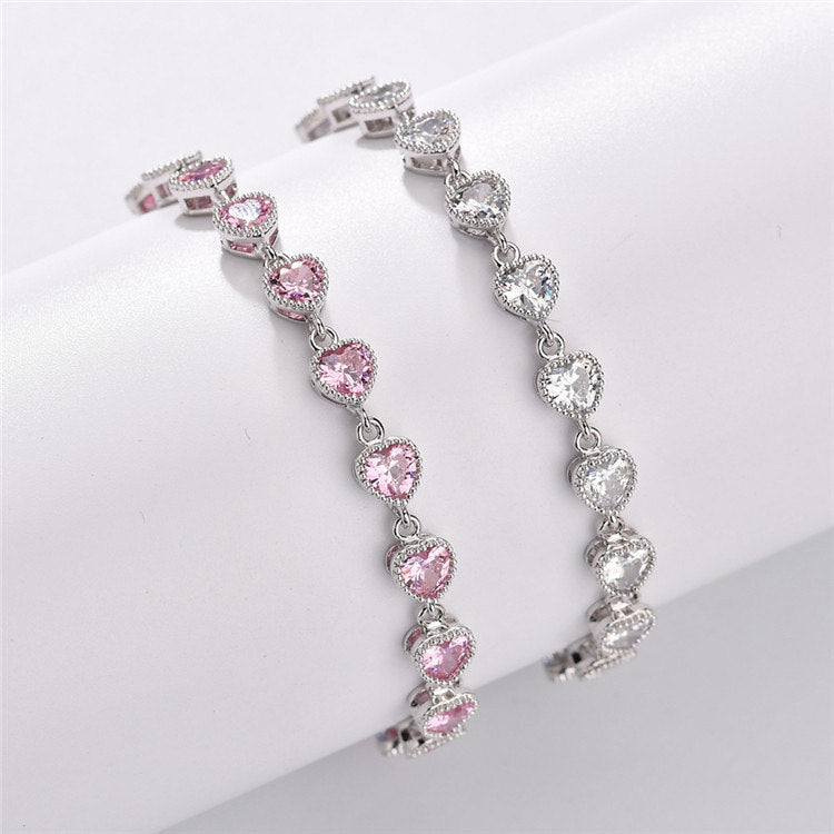 Scentorya Silver Plated Studded With Zirconia Diamond With Multi Color Bracelet