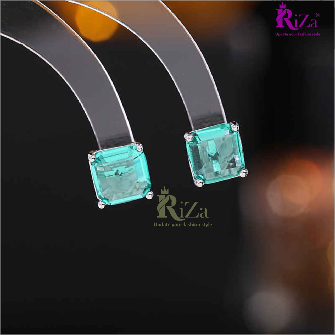 Scentorya Silver Plated Studded With Zirconia Diamond Earring
