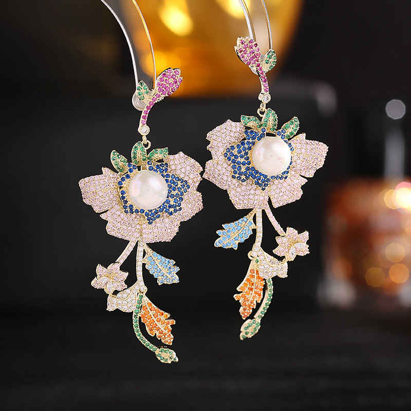 Scentorya Silver Plated Studded With Zirconia Diamond Earring