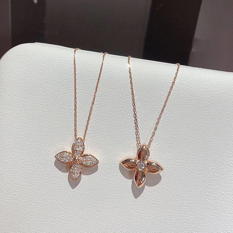 Scentorya Rose Plated Studded With Cubic Zirconia Diamond Chain Pendant