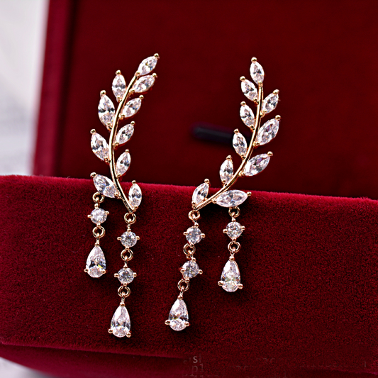 Scentorya Silver Plated Studded With Zirconia Diamond Earring