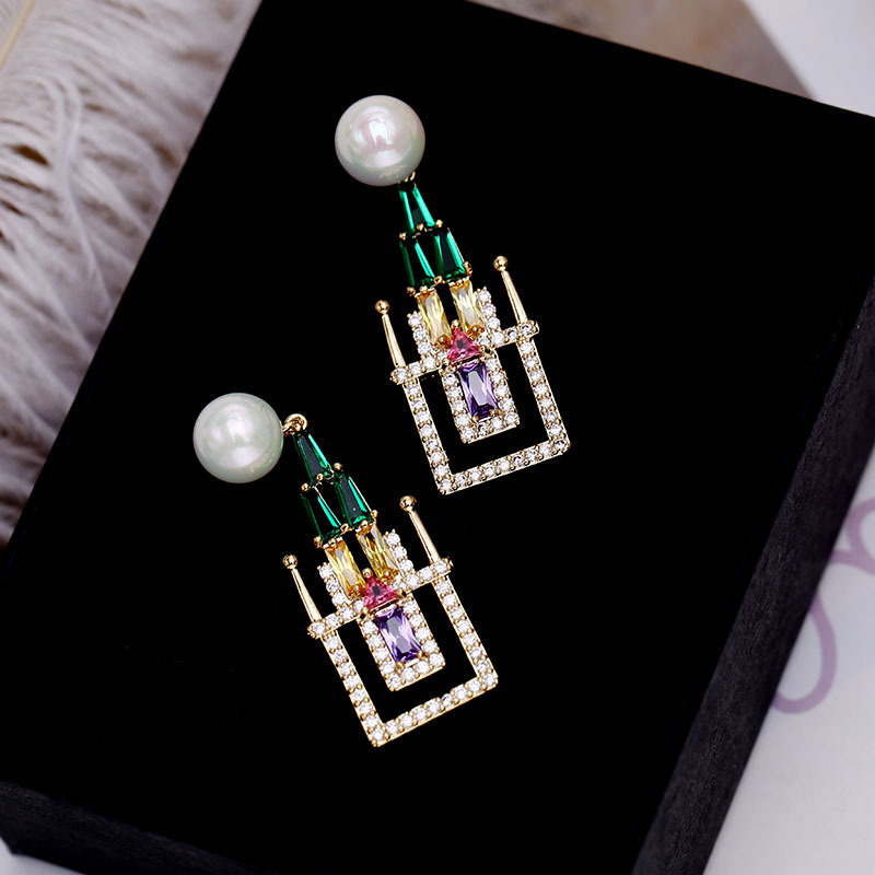 Scentorya Silver Plated Studded With Zirconia Diamond Earring