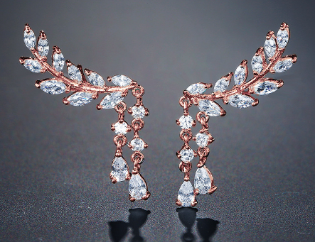 Scentorya Silver Plated Studded With Zirconia Diamond Earring