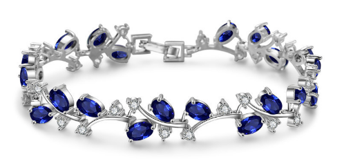 Scentorya Silver Plated Studded With Zirconia Diamond With Multi Stone Bracelate