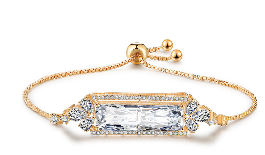 Scentorya Silver Plated Studded With Zirconia Diamond With Stone Bracelate