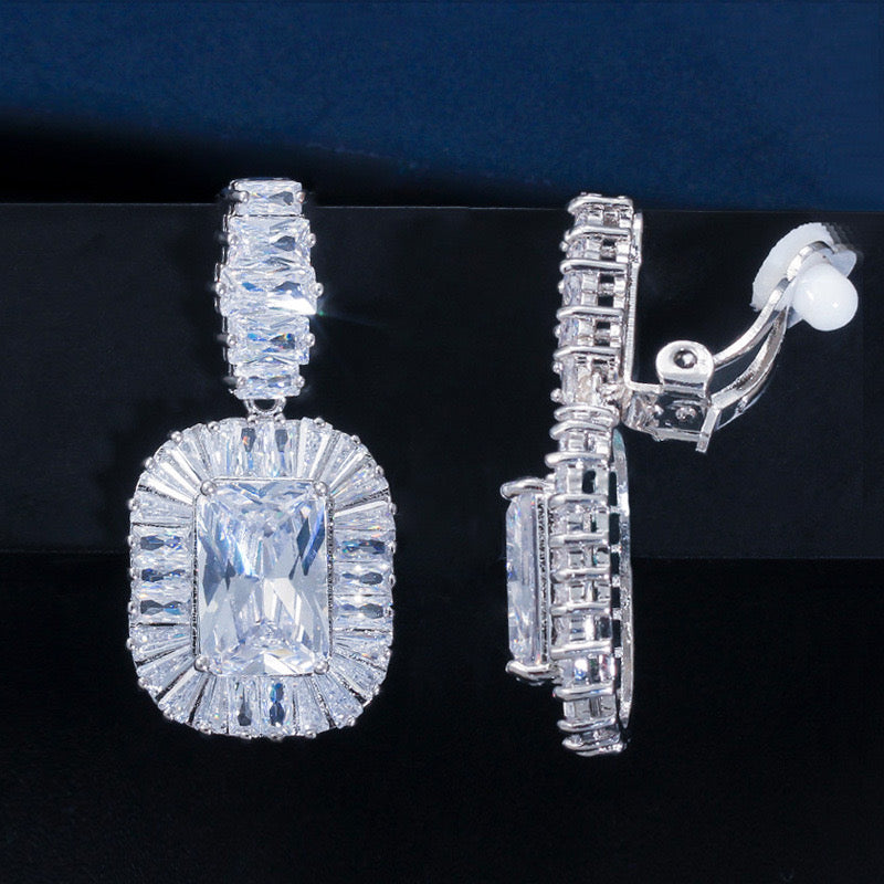 Scentorya Silver Plated Studded With Zirconia Diamond Earrings