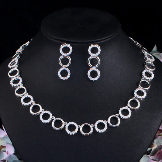 Scentorya Silver Plated Studded With Zirconia Diamond With Multi Colour Necklace