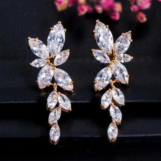 Scentorya Silver Plated Studded With Zirconia Diamond Earrings