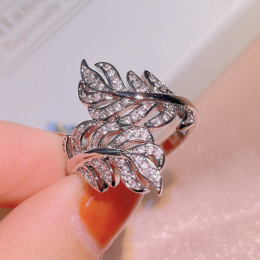 Scentorya silver plated studded with cubic zirconia diamond ring