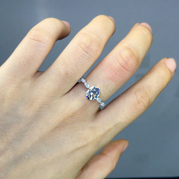 Scentorya silver plated studded with cubic zirconia diamond ring