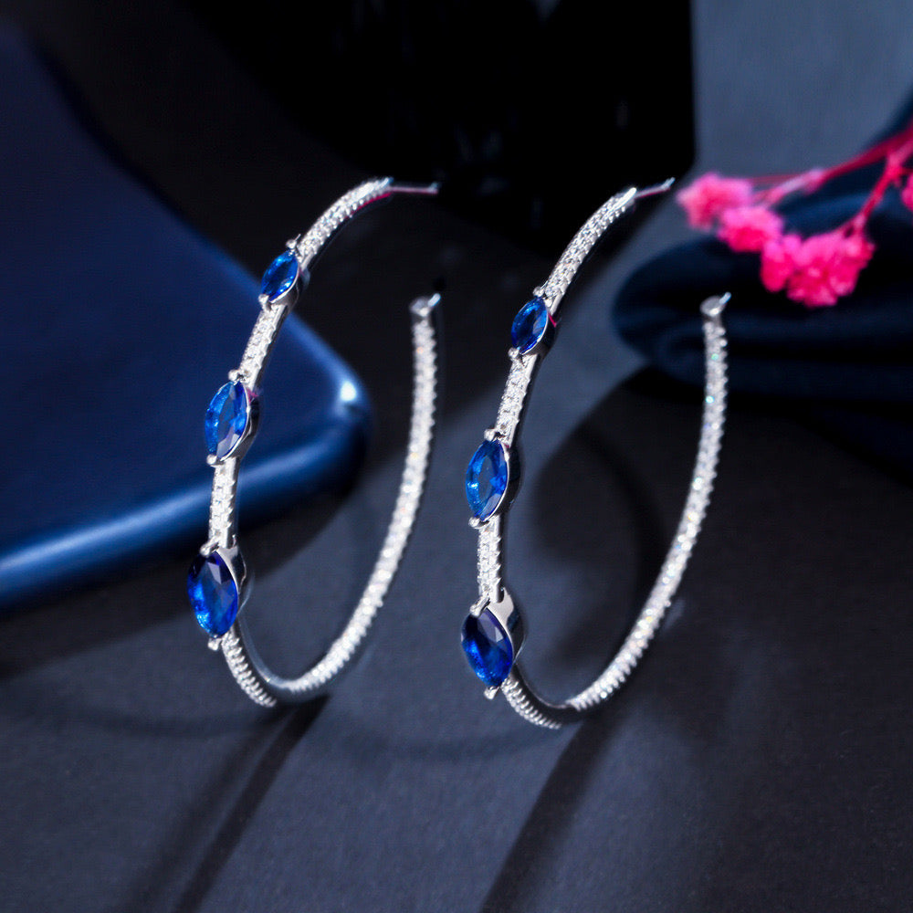 Scentorya  Silver Plated Studded With Zirconia Diamond Earrings