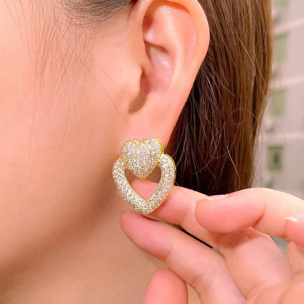 Scentorya Silver Plated Studded With Zirconia Diamond With Multi Colour Earrings