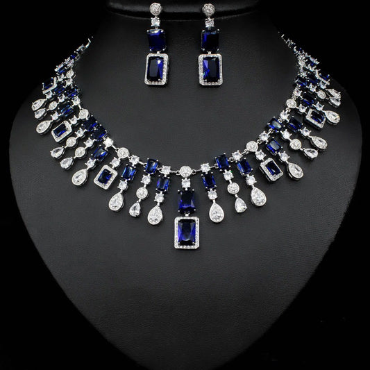 Scentorya Silver Plated Studded With Zirconia Diamond With Multi Colour Necklace