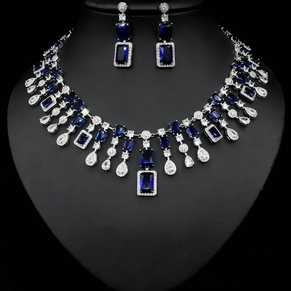 Scentorya Silver Plated Studded With Zirconia Diamond With Multi Colour Necklace