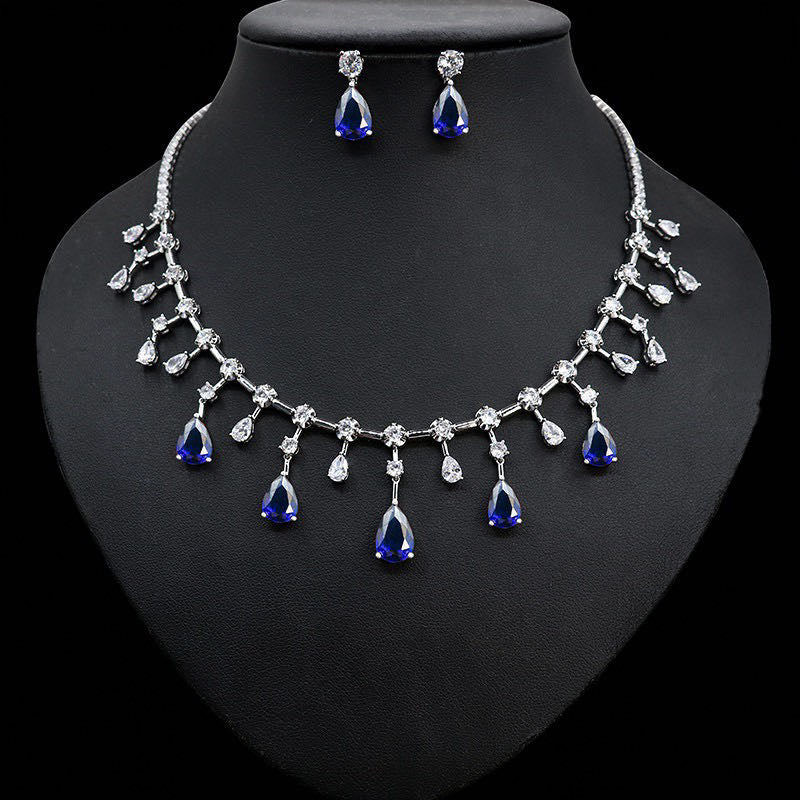 Scentorya Silver Plated Studded With Zirconia Diamond With Multi Colour Necklace