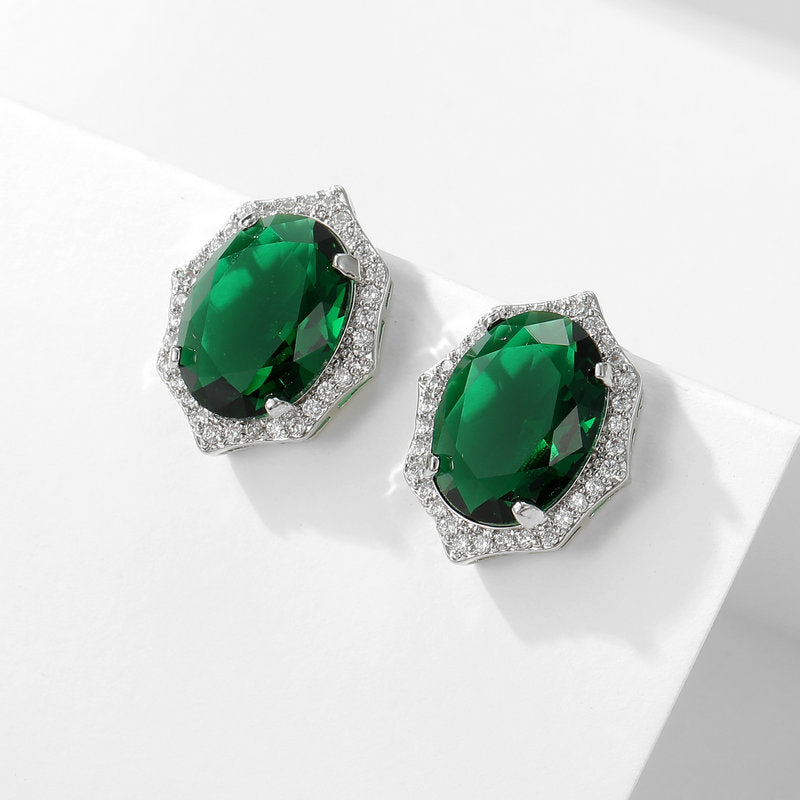 Scentorya Silver Plated Studded With Zirconia Diamond With Multi Stone Earrings