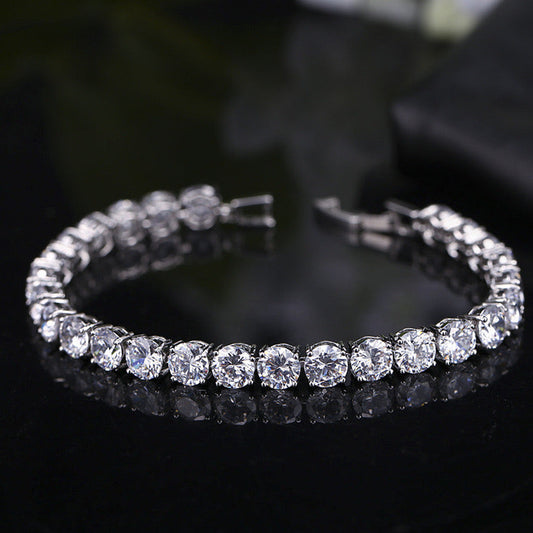 Scentorya Silver Plated Studded with Zirconia Diamond With Multi Stone Bracelate