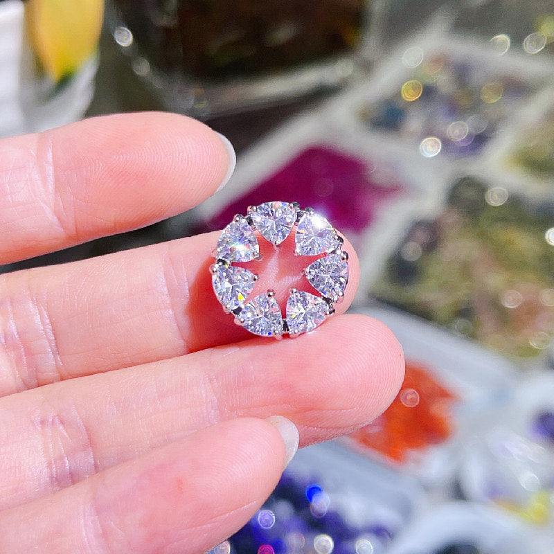 Scentorya Silver Plated Studded With Cubic Zirconia Diamond With Multi Color Stones Chain Pendant
