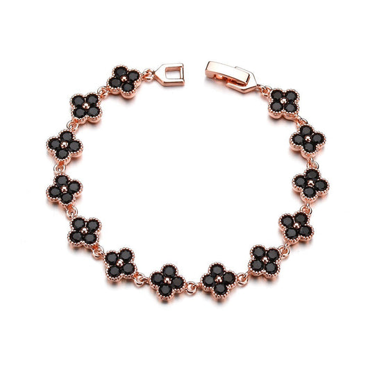 Scentorya Silver Plated Studded With Zirconia Diamond With Multi Stone Bracelet