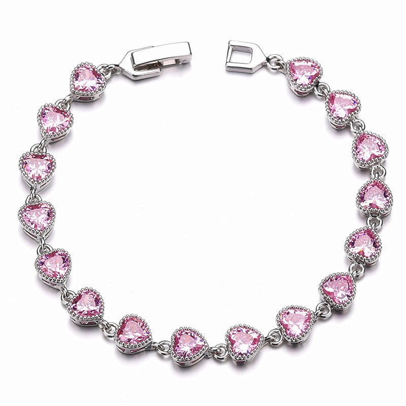 Scentorya Silver Plated Studded With Zirconia Diamond With Multi Color Bracelet