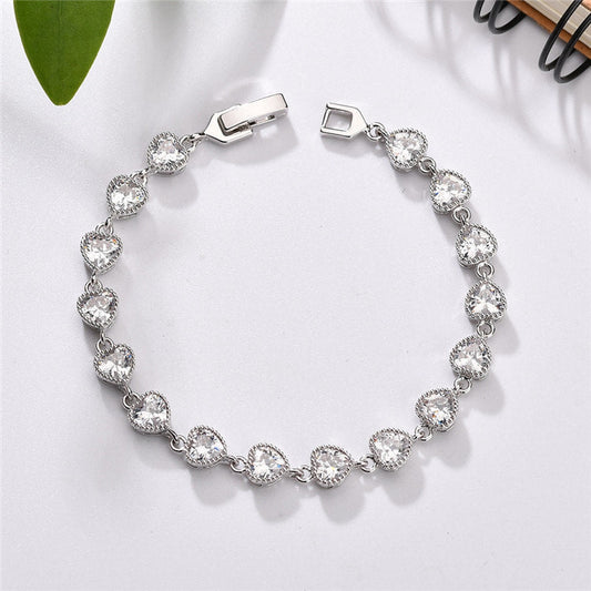 Scentorya Silver Plated Studded With Zirconia Diamond With Multi Color Bracelet