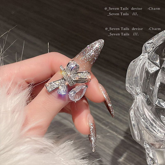 Scentorya silver plated studded with cubic zirconia diamond ring