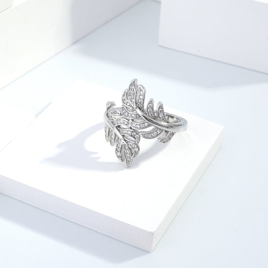 Scentorya Silver plated studded with cubic  zirconia diamond Silver Ring