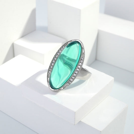 Scentorya Silver plated studded with cubic  zirconia diamond Silver Ring