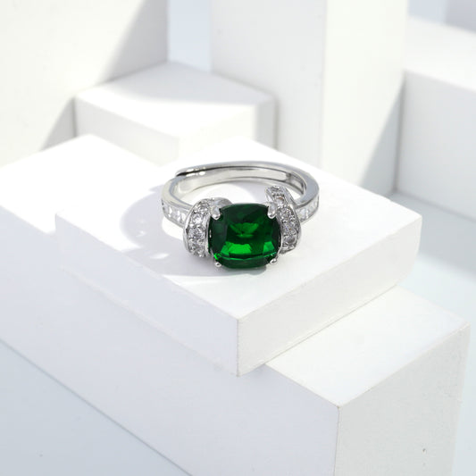 Scentorya Silver plated studded with cubic  zirconia diamond Silver Ring