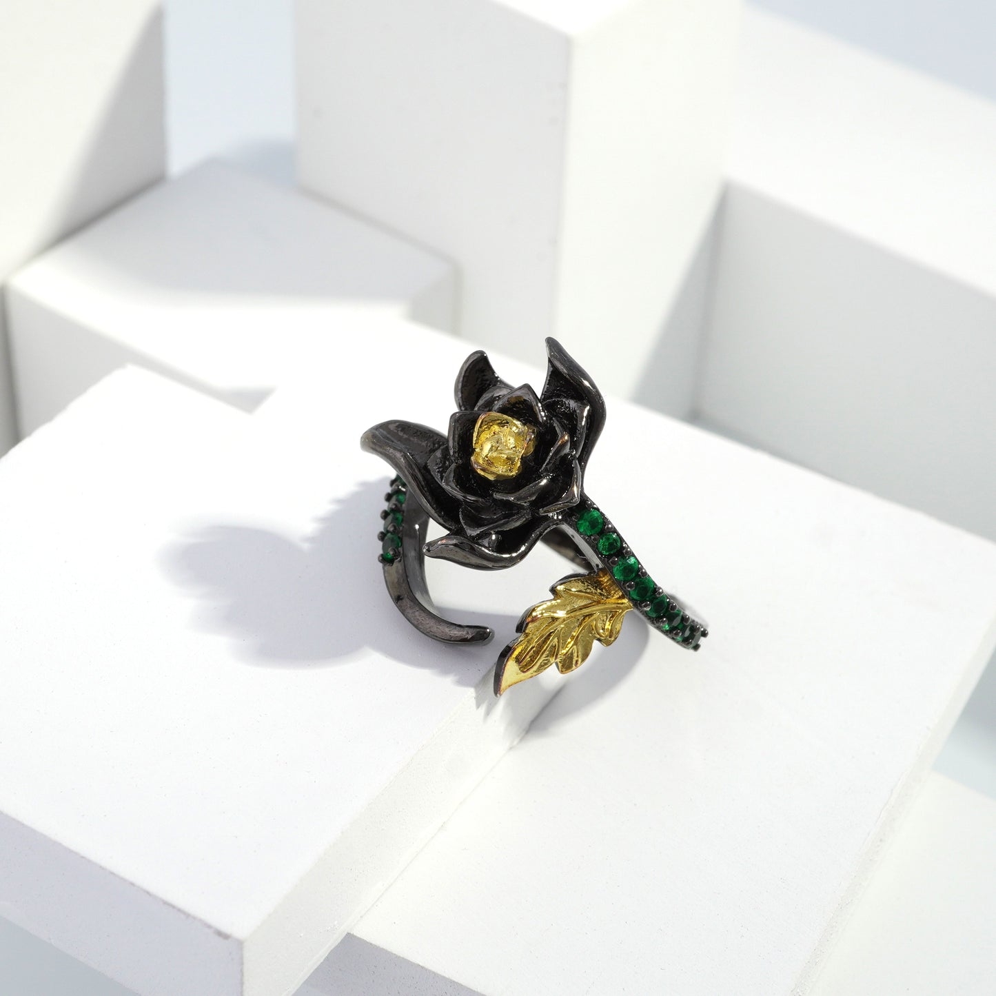 Scentorya Silver plated studded with cubic  zirconia diamond Silver Ring