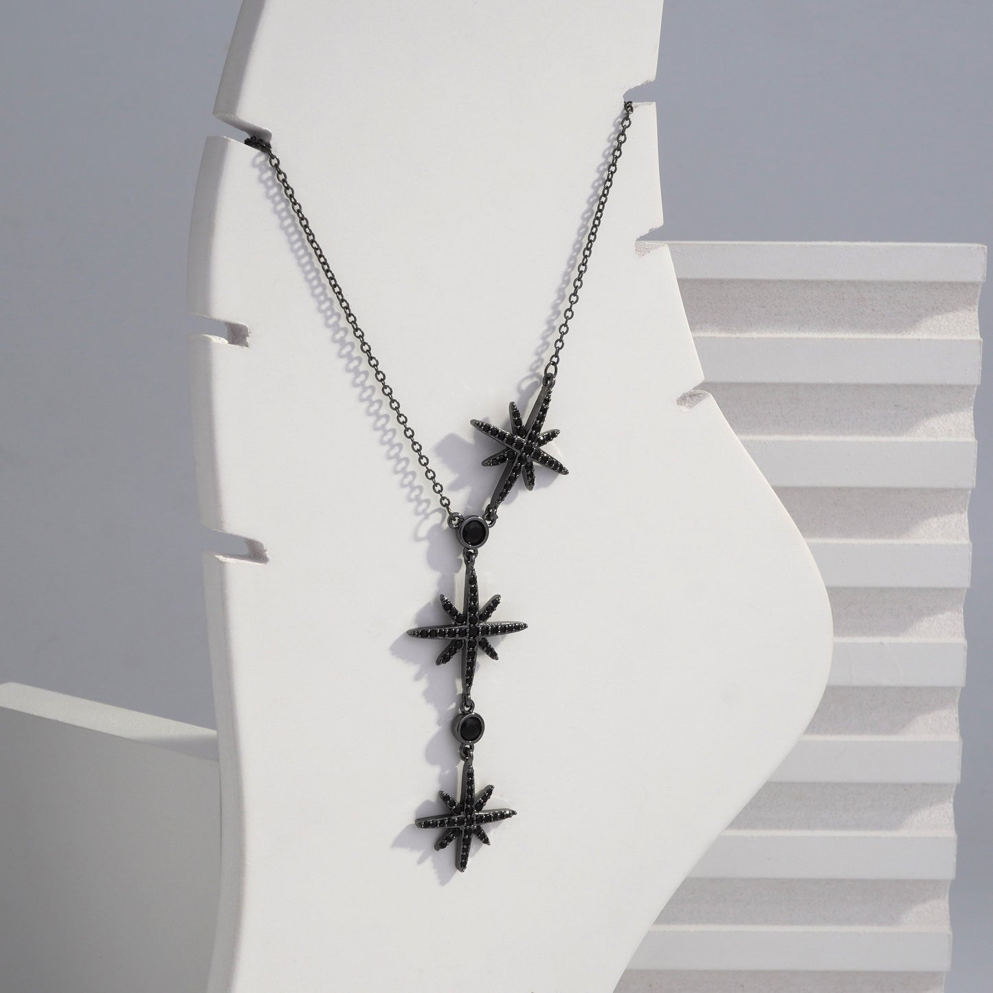 Scentorya Silver Plated Studded With Zirconia Diamonds Silver Chain Pendant