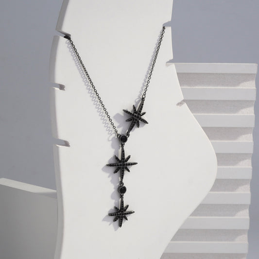 Scentorya Silver Plated Studded With Zirconia Diamonds Silver Chain Pendant