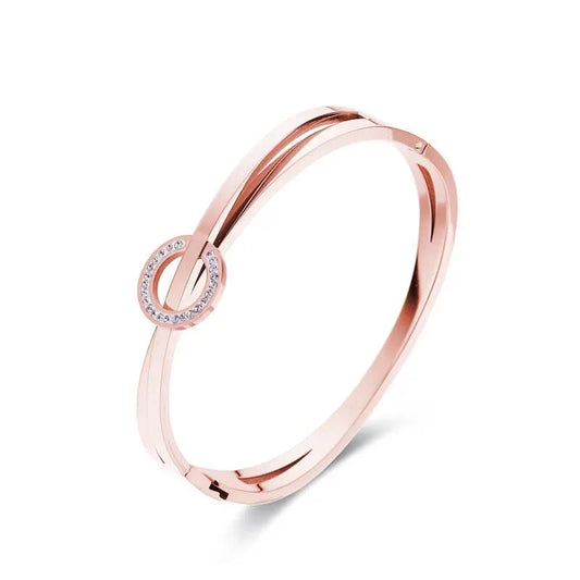 Scentorya  Rose Gold Plated Studded With Zircoina Diamond With Rose Gold  Bracelate