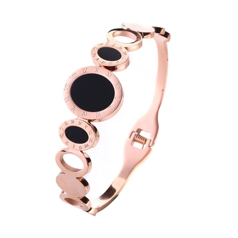 Scentorya Rose Gold Plated Studded With Rose Gold Bracelate