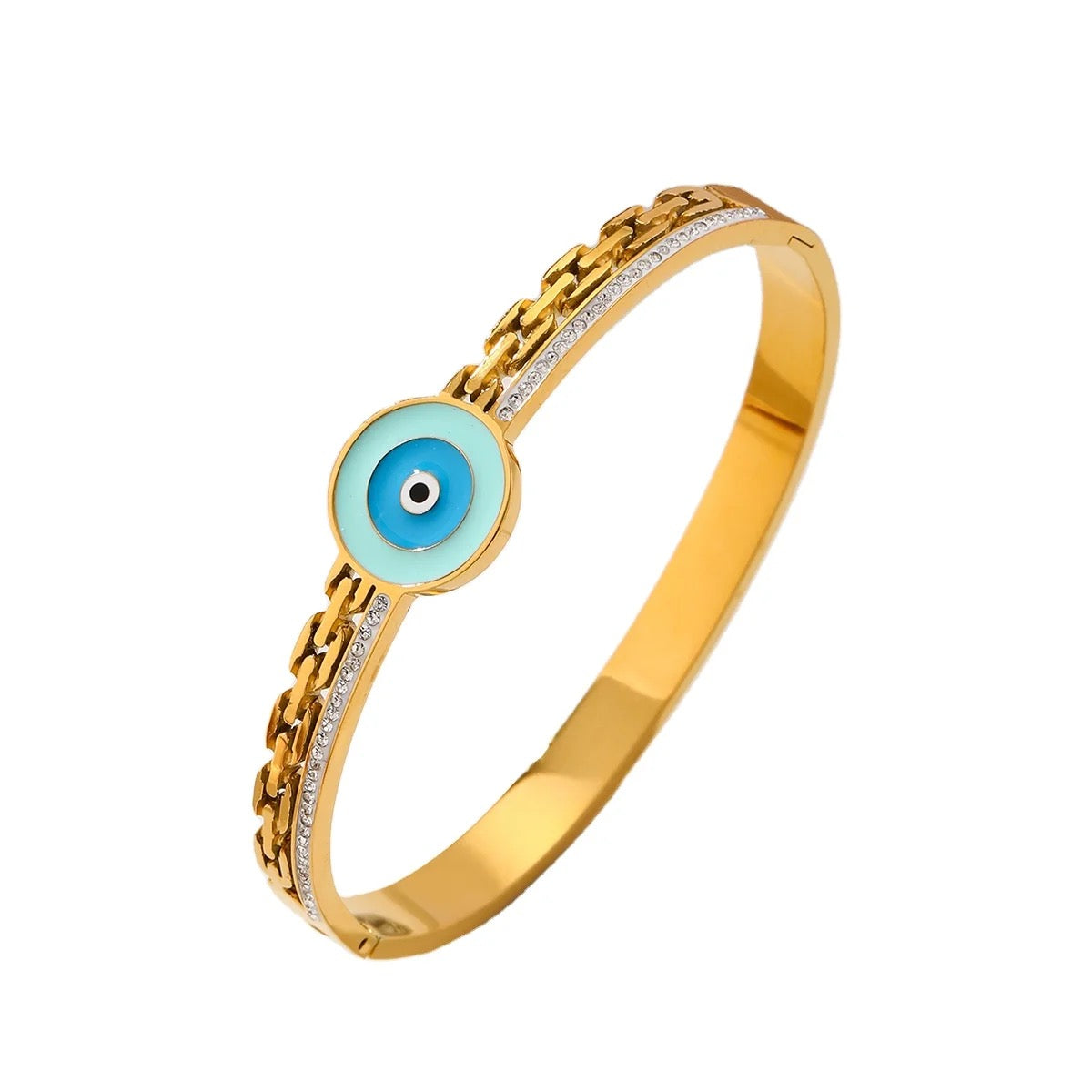 Scentorya Gold Plated Studded With Zircoina Diamond With Gold Bracelate