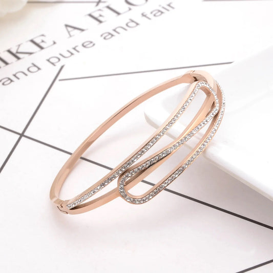 Scentorya  Rose Gold Plated Studded With Zircoina Diamond With Rose Gold  Bracelate