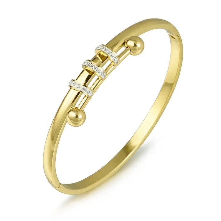 Scentorya Gold Plated Studded With Zircoina Diamond With Gold  Bracelate