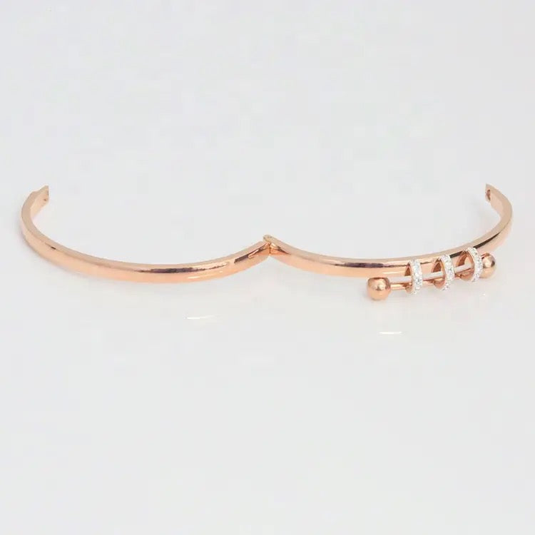 Scentorya  Rose Gold Plated Studded With Zircoina Diamond With Rose Gold  Bracelate