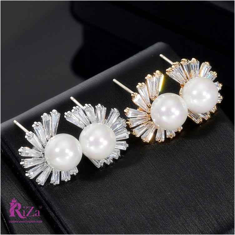 Scentorya Silver Plated Studded With Zirconia Diamond Earring