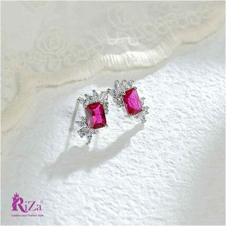 Scentorya Silver Plated Studded With Zirconia Diamond Earring
