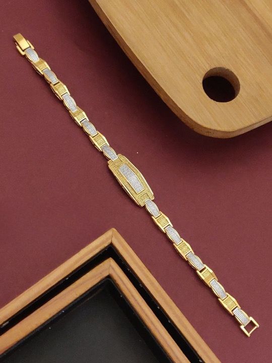 Scentorya  Gold Plated Studded With Gold Bracelate