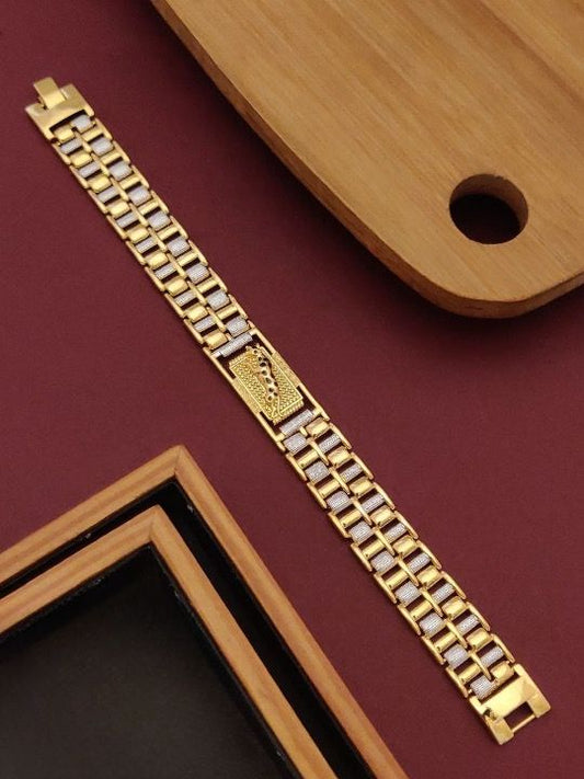 Scentorya  Gold Plated Studded With  Gold Bracelate