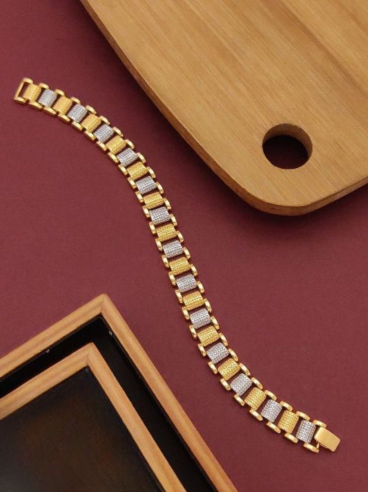 Scentorya  Gold Plated Studded Gold Bracelate
